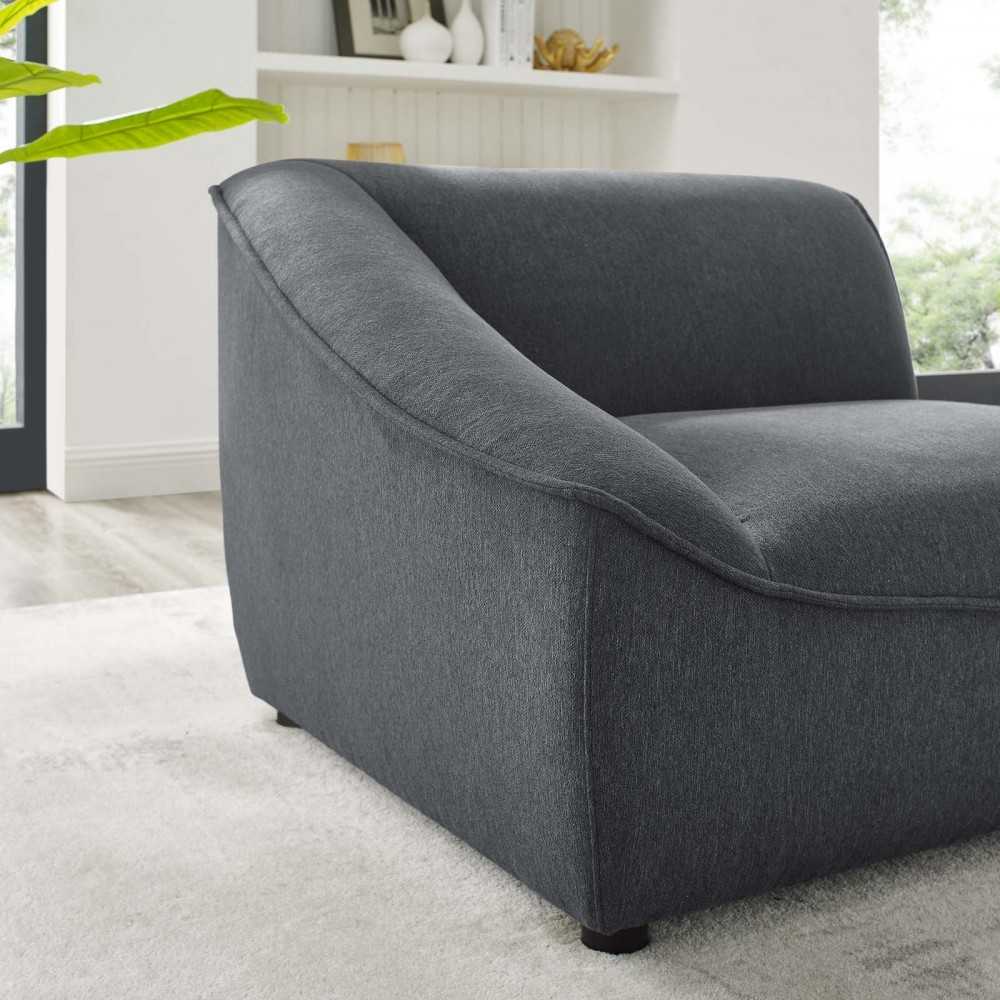 Comprise Left-Arm Sectional Sofa Chair, Charcoal