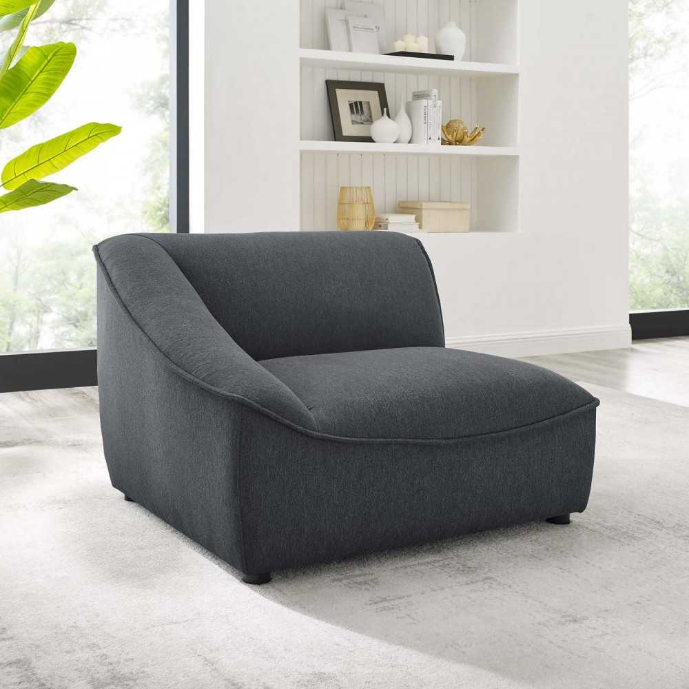 Comprise Left-Arm Sectional Sofa Chair, Charcoal