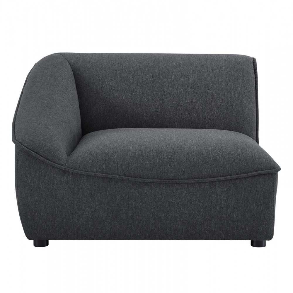Comprise Left-Arm Sectional Sofa Chair, Charcoal