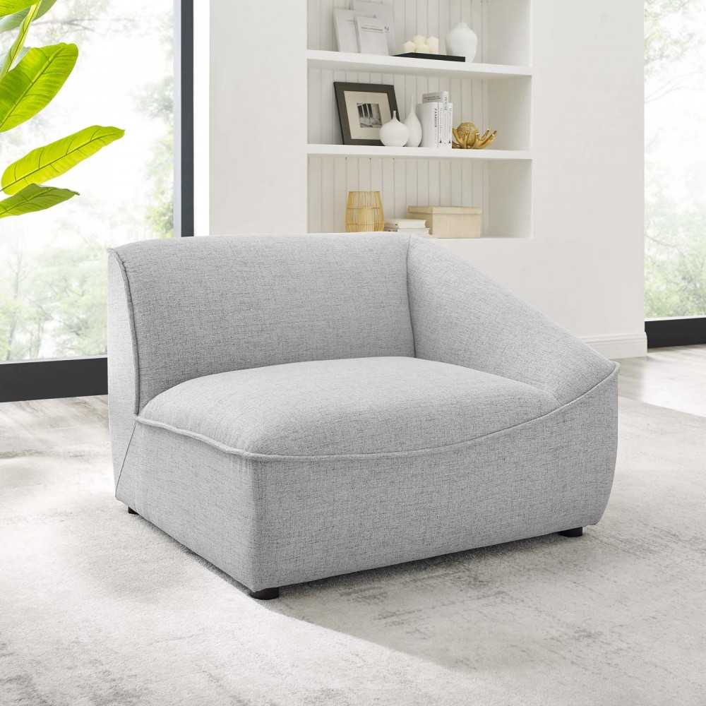 Comprise Right-Arm Sectional Sofa Chair, Light Gray