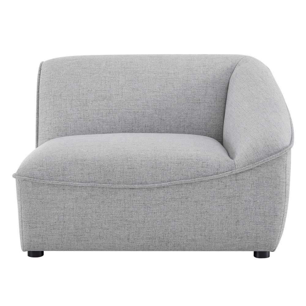 Comprise Right-Arm Sectional Sofa Chair, Light Gray