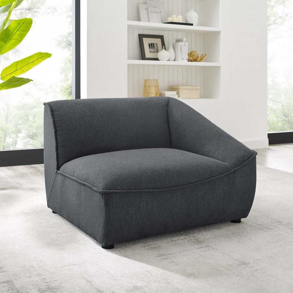 Comprise Right-Arm Sectional Sofa Chair, Charcoal