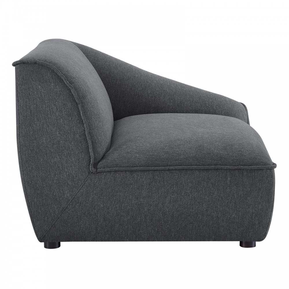 Comprise Right-Arm Sectional Sofa Chair, Charcoal