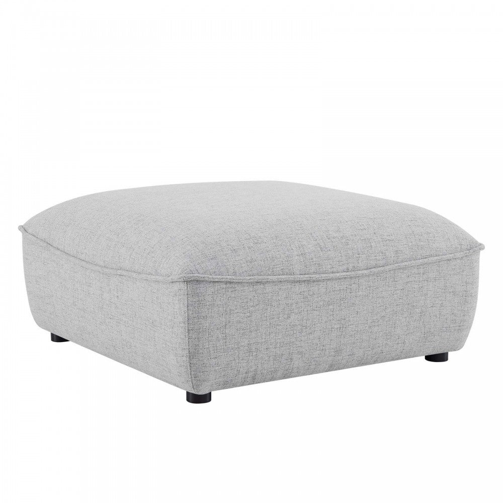 Comprise Sectional Sofa Ottoman, Light Gray