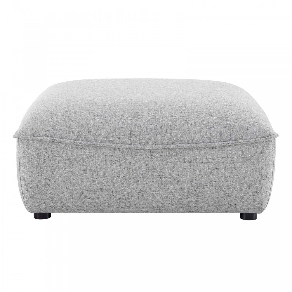 Comprise Sectional Sofa Ottoman, Light Gray