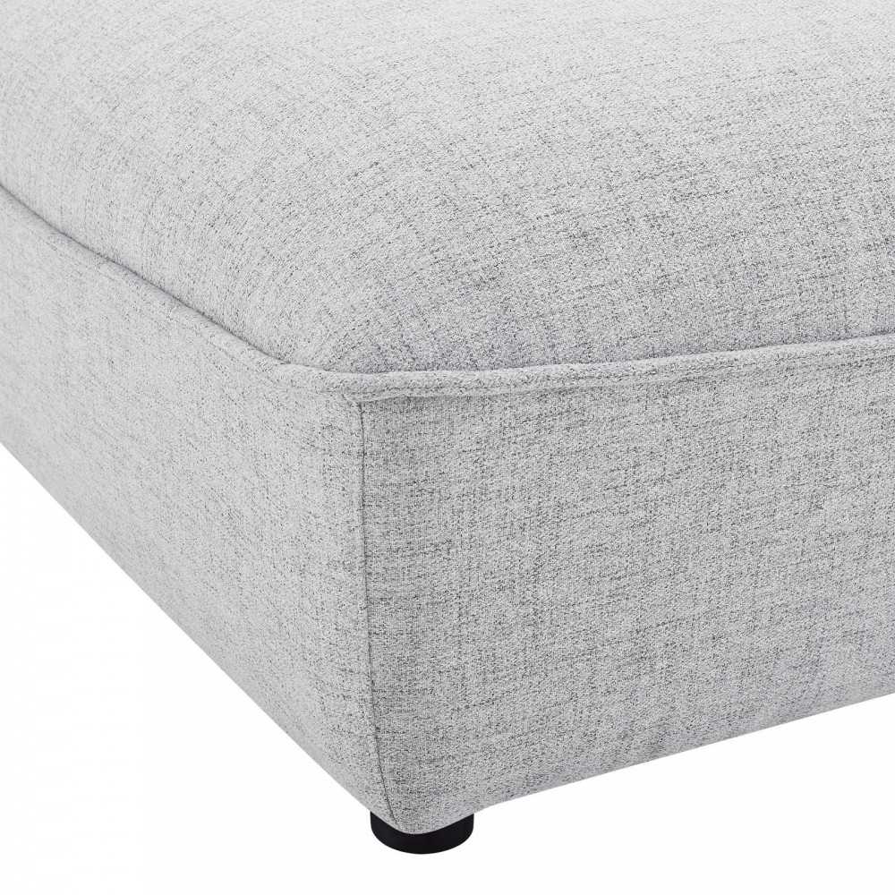 Comprise Sectional Sofa Ottoman, Light Gray