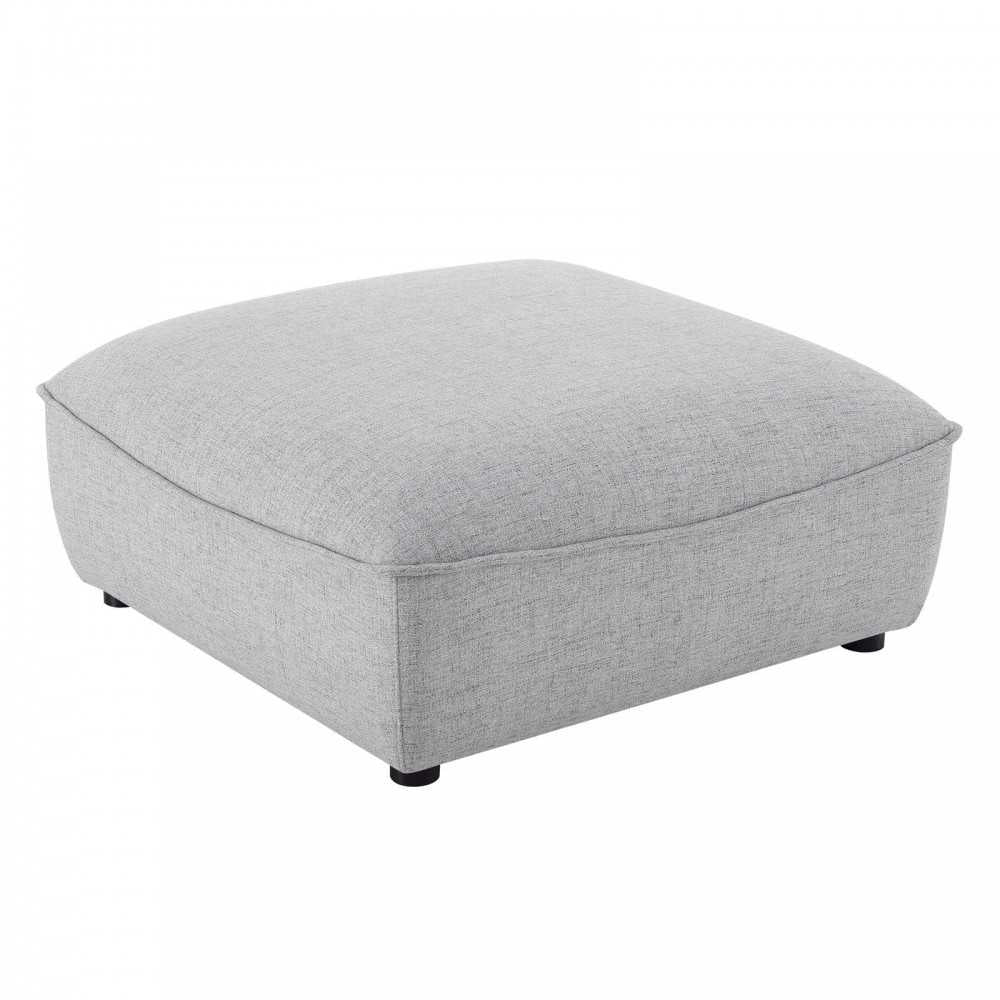 Comprise Sectional Sofa Ottoman, Light Gray