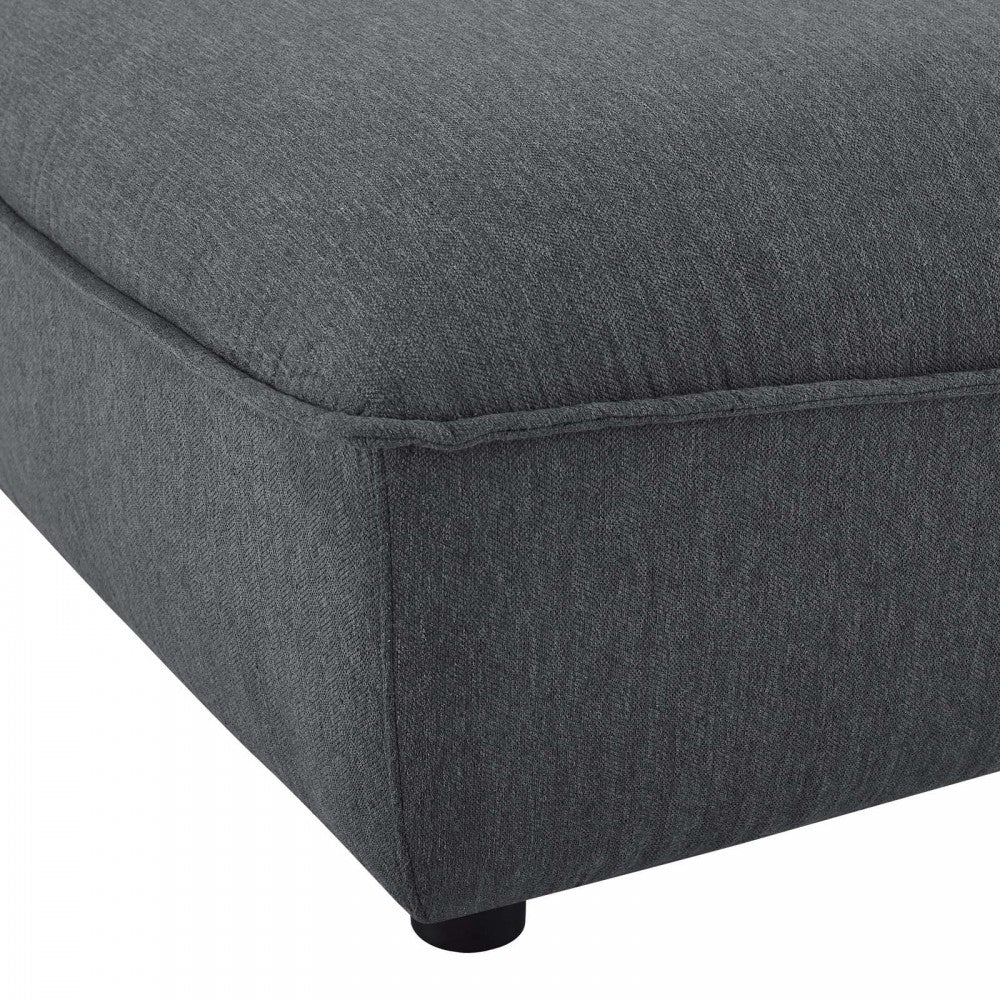 Comprise Sectional Sofa Ottoman, Charcoal