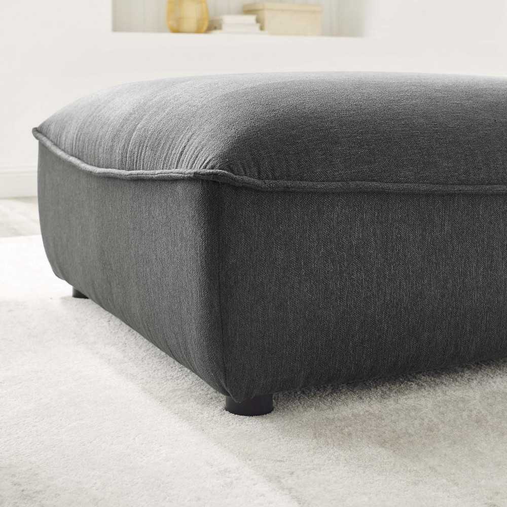 Comprise Sectional Sofa Ottoman, Charcoal