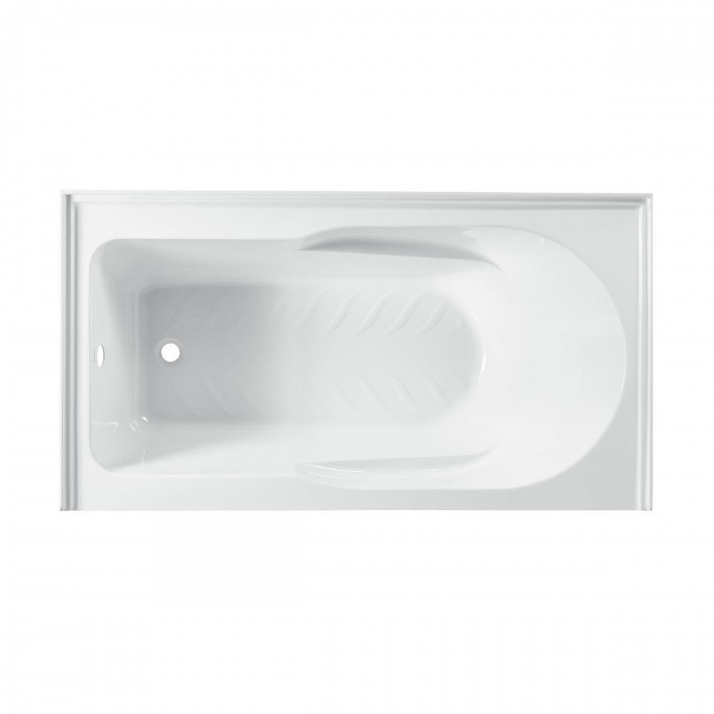 Concorde 60x32 Acrylic Glossy White, Alcove, Integral, LH Drain, Apron Bathtub