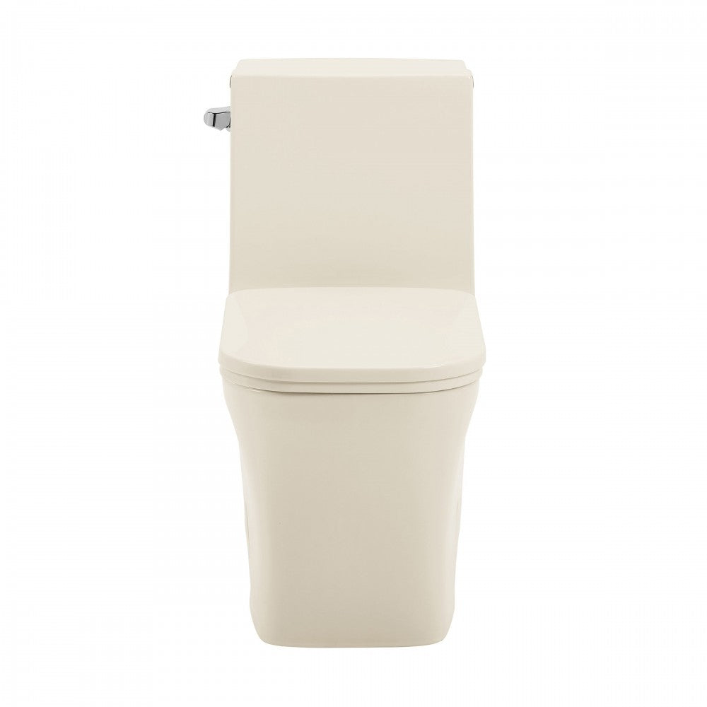 Concorde One Piece Square Left Side Flush Handle Toilet 1.28 gpf in Bisque