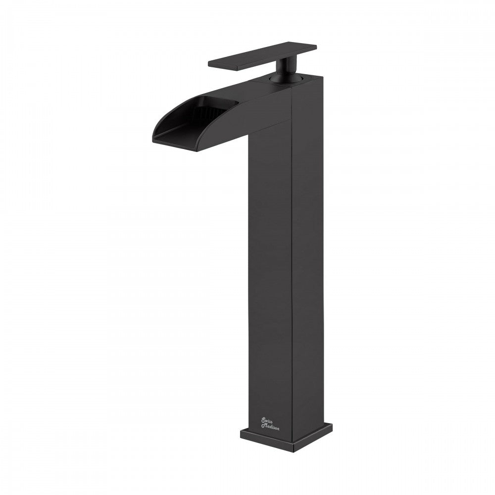 Concorde Single Hole, Single-Handle, High Arc Waterfall, Faucet in Matte Black