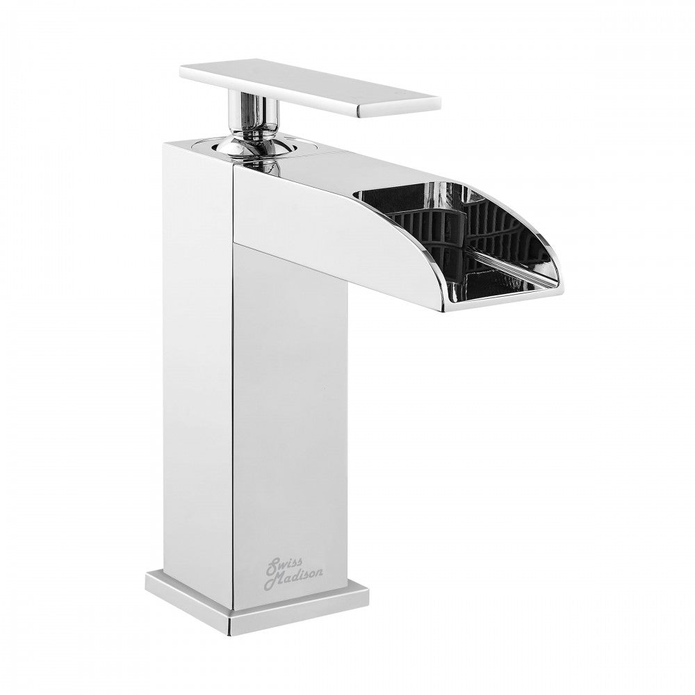 Concorde Single Hole, Single-Handle, Waterfall Bathroom Faucet in Chrome