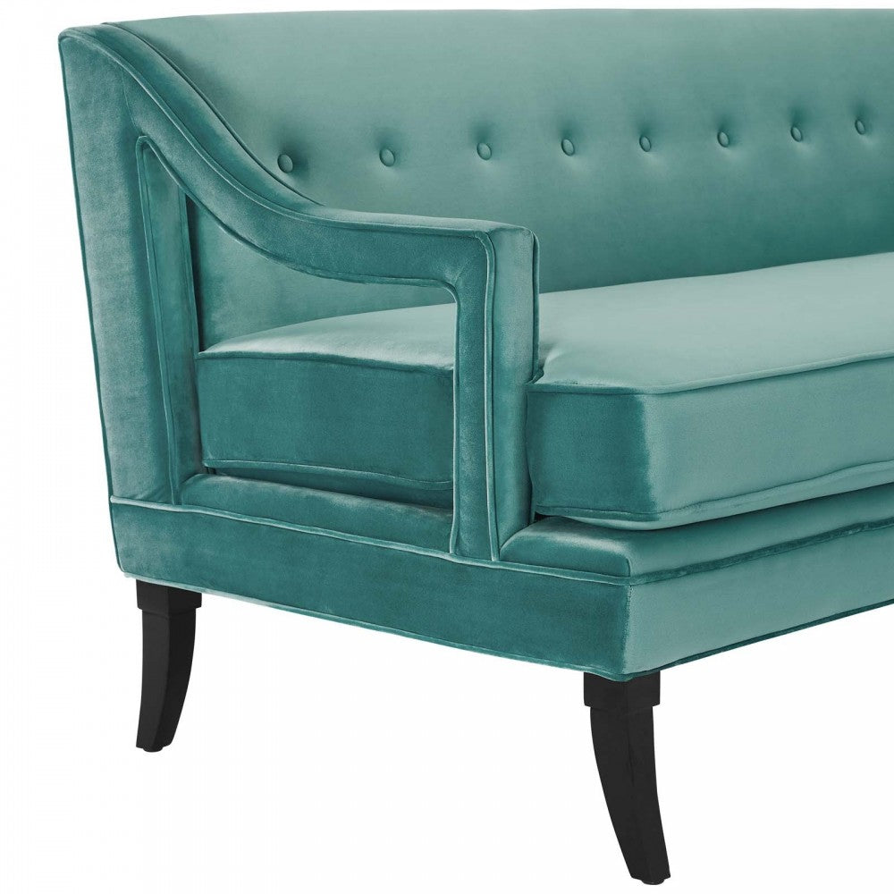 Concur Living Room Set Performance Velvet Set of 2, Teal, EEI-4024-TEA-SET