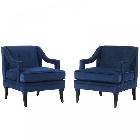 Concur Living Room Set Performance Velvet Set of 2, Navy, EEI-4026-NAV