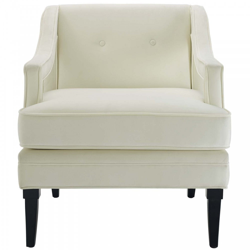 Concur Living Room Set Performance Velvet Set of 3, Ivory