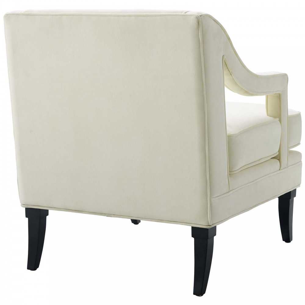 Concur Living Room Set Performance Velvet Set of 3, Ivory