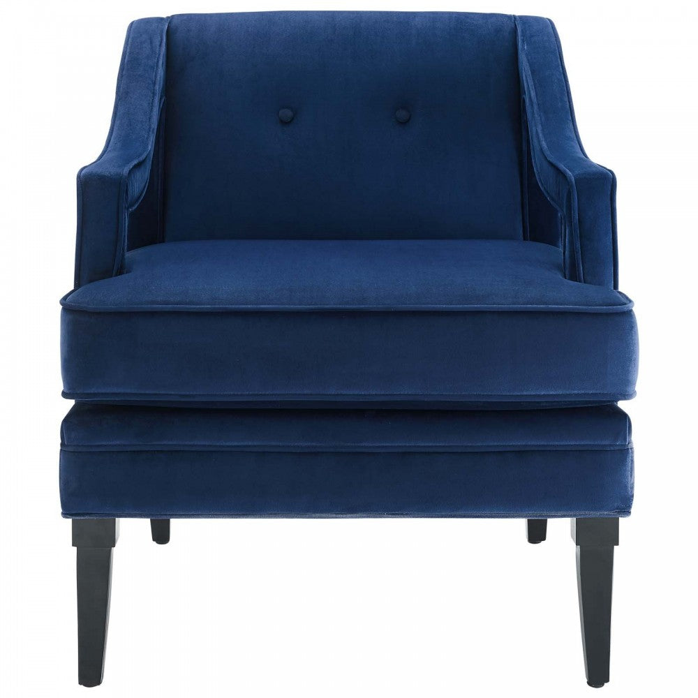 Concur Living Room Set Performance Velvet Set of 3, Navy