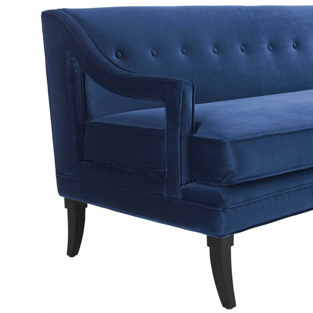Concur Living Room Set Performance Velvet Set of 3, Navy