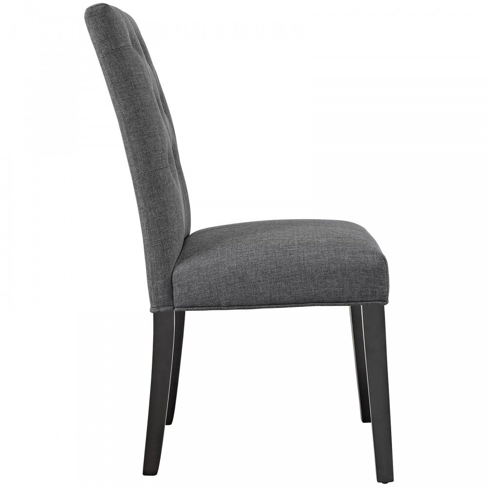 Confer Dining Fabric Side Chair, Gray