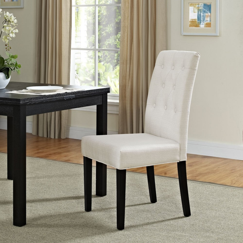 Confer Dining Fabric Side Chair, Beige