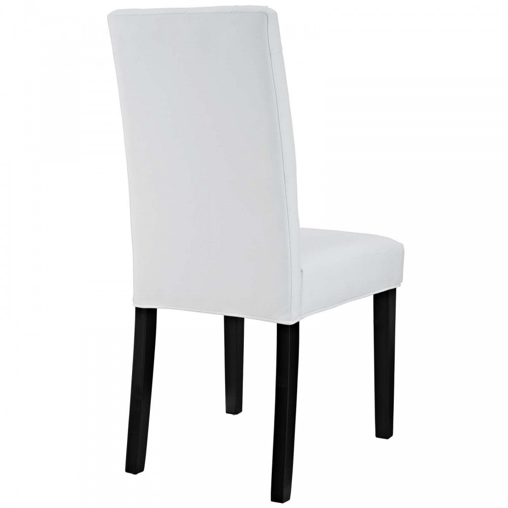 Confer Dining Side Chair Vinyl Set of 4, White