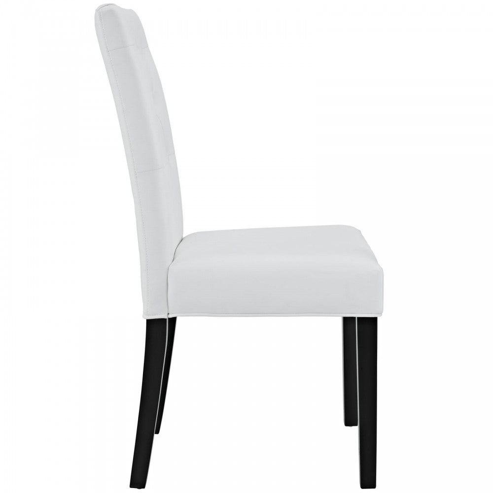 Confer Dining Vinyl Side Chair, White