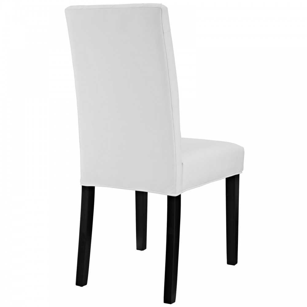 Confer Dining Vinyl Side Chair, White