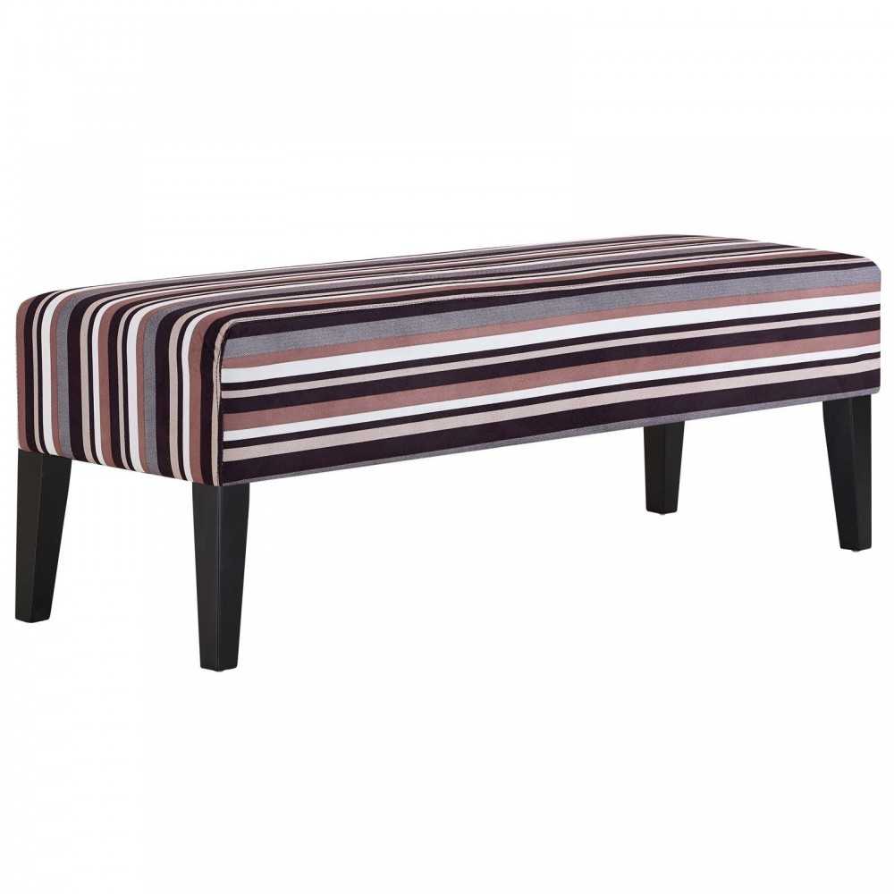Connect Upholstered Fabric Bench, Stripe