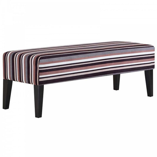 Connect Upholstered Fabric Bench, Stripe