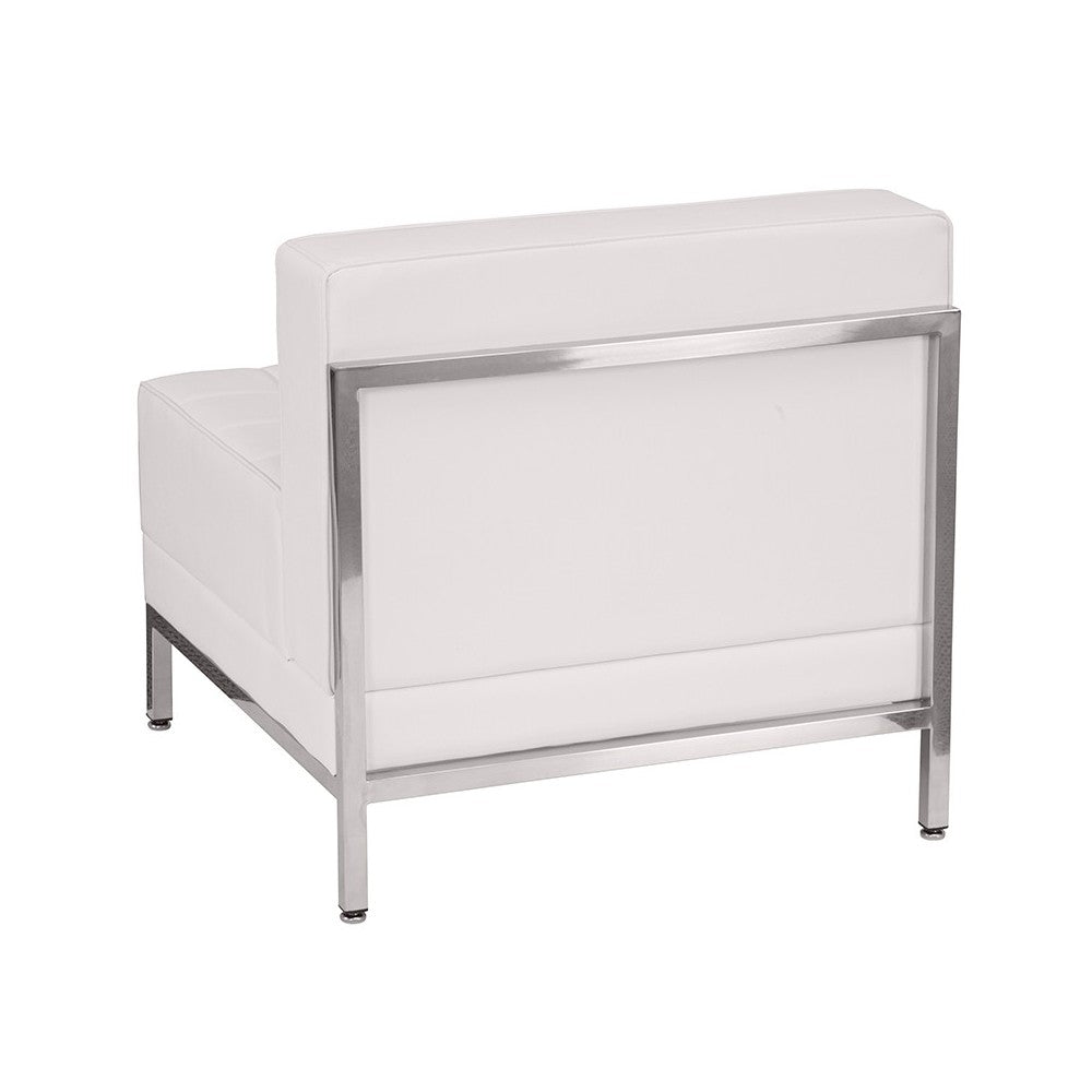 Contemporary Melrose White LeatherSoft Middle Chair