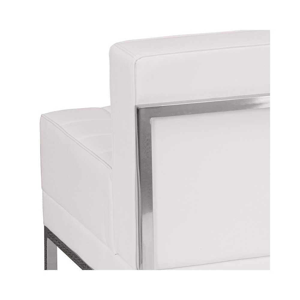Contemporary Melrose White LeatherSoft Middle Chair