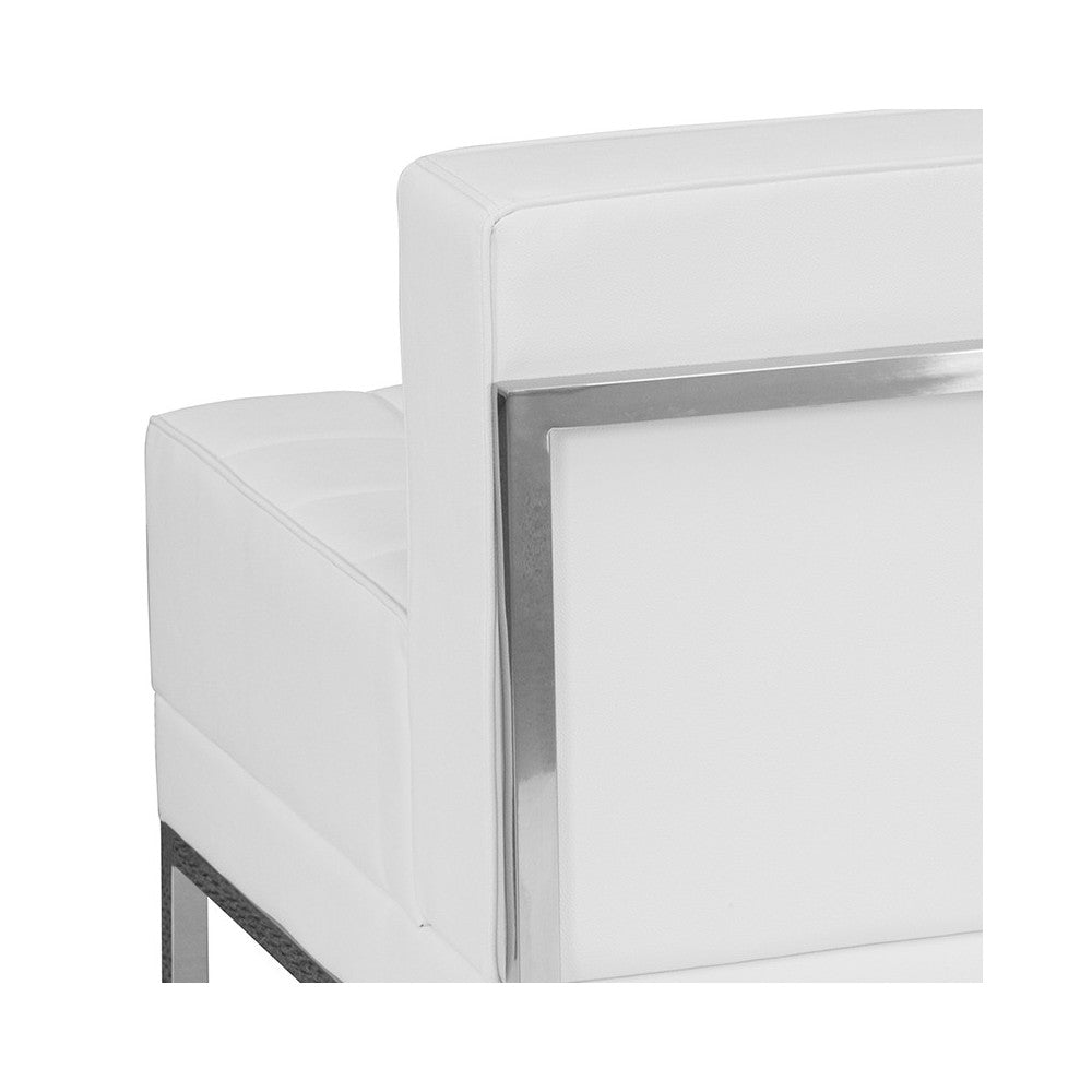 Contemporary Melrose White LeatherSoft Middle Chair