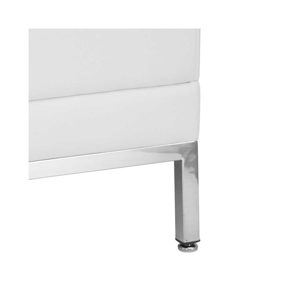 Contemporary Melrose White LeatherSoft Middle Chair
