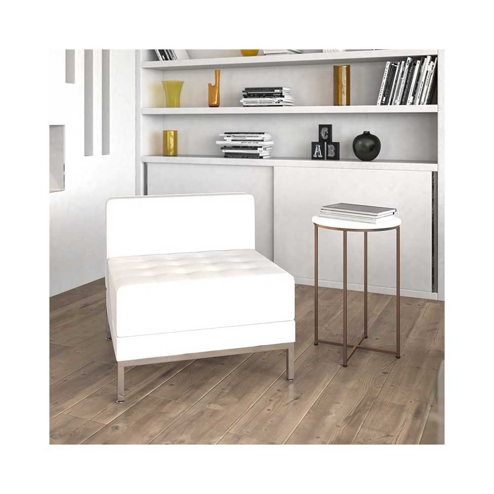 Contemporary Melrose White LeatherSoft Middle Chair