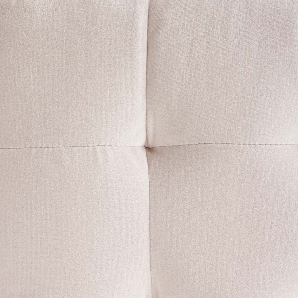 Contour Tufted Cube Performance Velvet Ottoman, Pink
