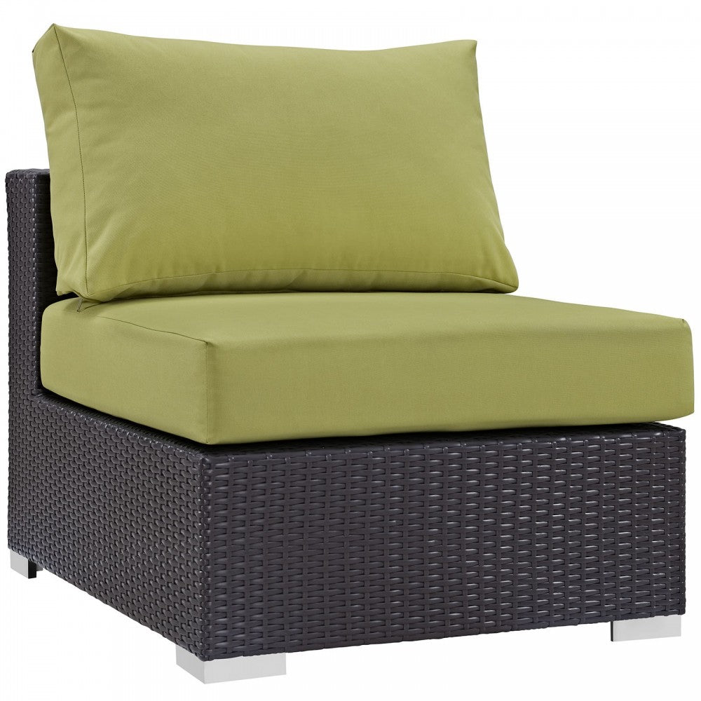 Convene 12 Piece Outdoor Patio Sectional Set, Espresso Peridot