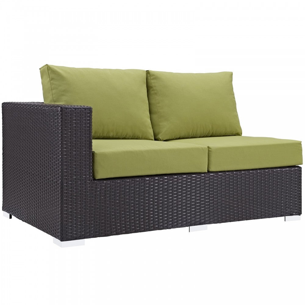 Convene 12 Piece Outdoor Patio Sectional Set, Espresso Peridot