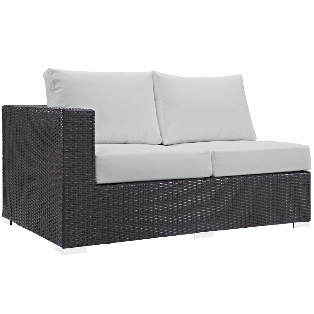 Convene 12 Piece Outdoor Patio Sectional Set, Espresso White