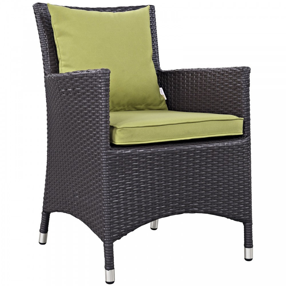 Convene 2 Piece Outdoor Patio Dining Set, Espresso Peridot