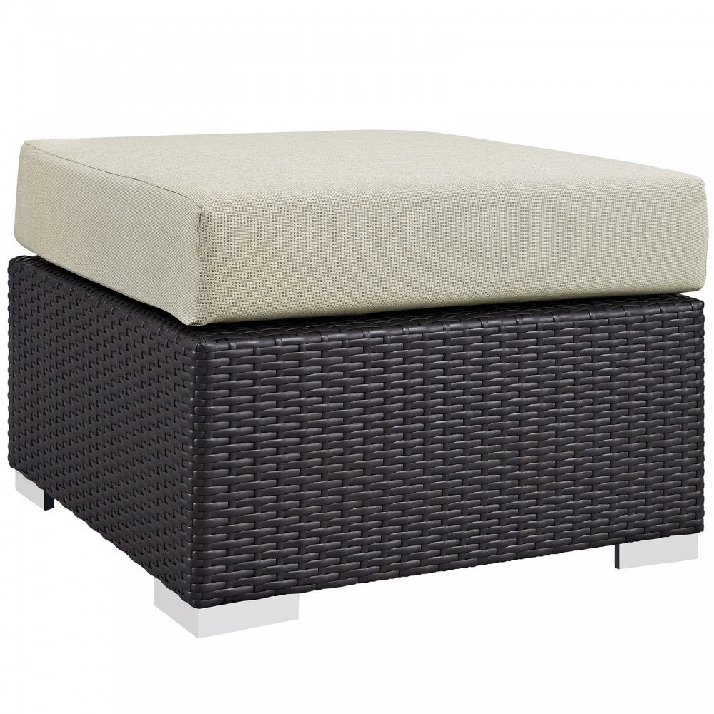 Convene 3 Piece Outdoor Patio Sofa Set, Espresso Beige, EEI-2364-EXP-BEI-SET