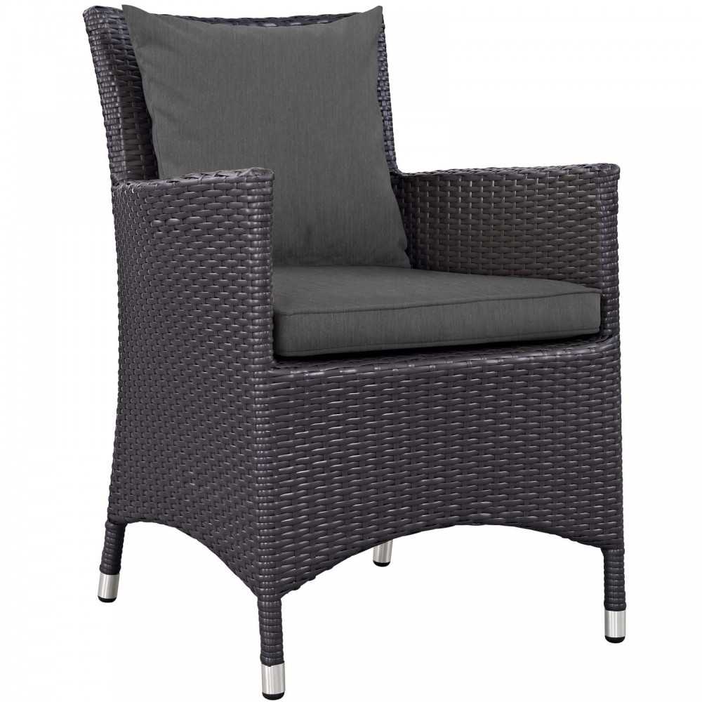 Convene 4 Piece Outdoor Patio Dining Set, Espresso Charcoal