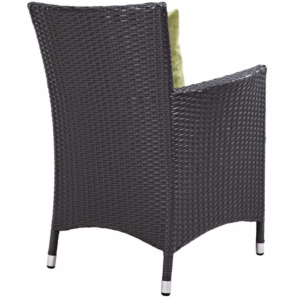 Convene 4 Piece Outdoor Patio Dining Set, Espresso Peridot