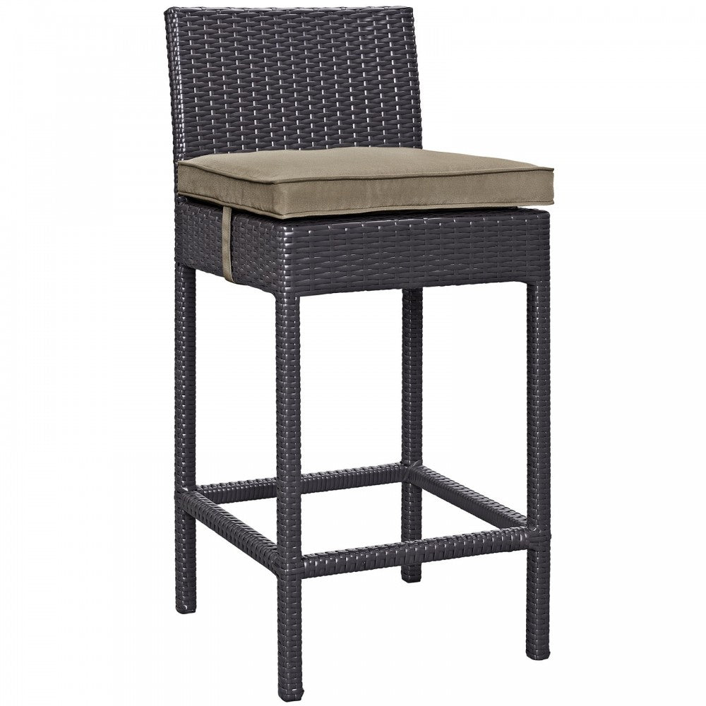 Convene 4 Piece Outdoor Patio Pub Set, Espresso Mocha