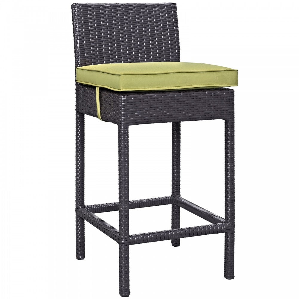 Convene 4 Piece Outdoor Patio Pub Set, Espresso Peridot