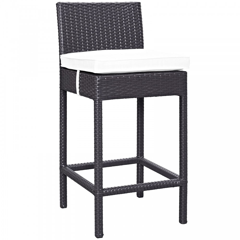 Convene 4 Piece Outdoor Patio Pub Set, Espresso White