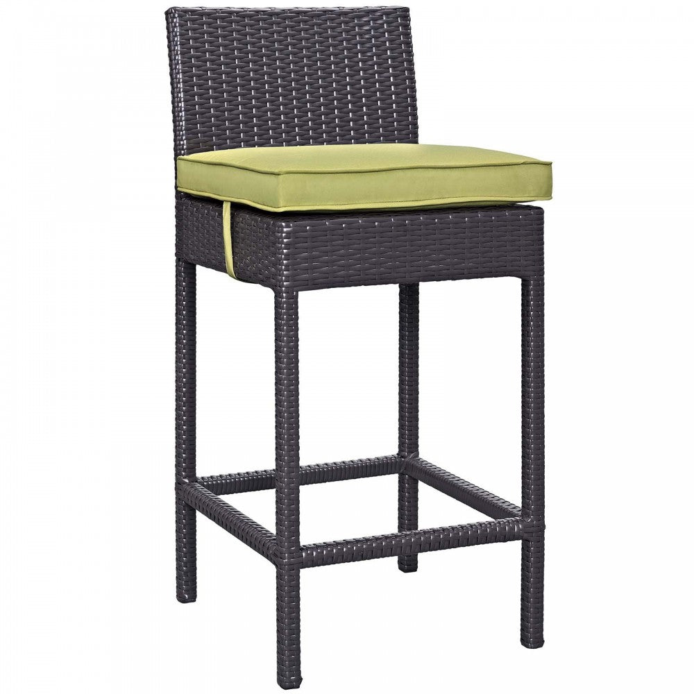 Convene 5 Piece Outdoor Patio Pub Set, Espresso Peridot, EEI-1964-EXP-PER-SET