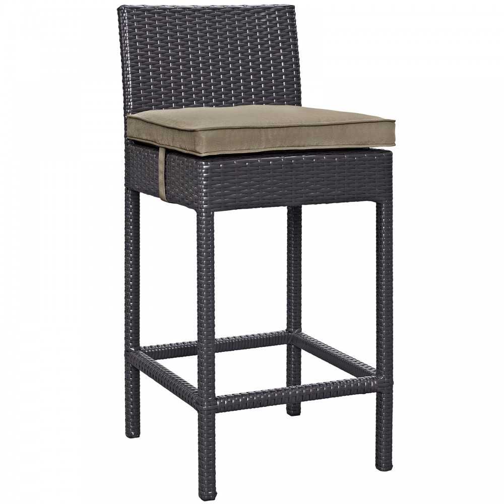 Convene 5 Piece Outdoor Patio Pub Set, Espresso Mocha, EEI-1963-EXP-MOC-SET