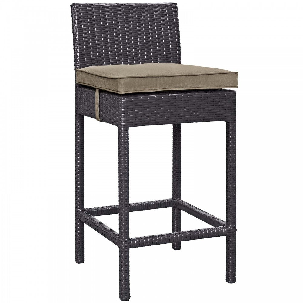 Convene 5 Piece Outdoor Patio Pub Set, Espresso Mocha, EEI-1964-EXP-MOC-SET