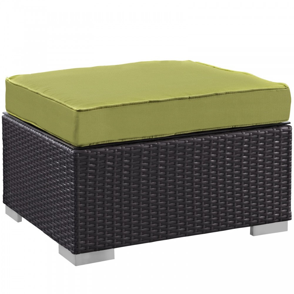 Convene 5 Piece Outdoor Patio Sectional Set, Espresso Peridot, EEI-1809-EXP-PER-SET